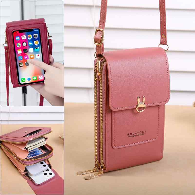 スマホポーチ レディース 女性用 タッチスクリーン対応 斜め掛け ショルダーバッグ ポシェット 大容量 ..