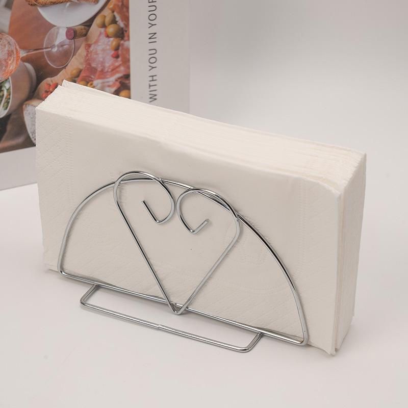 卓上ペーパーホルダー ティッシュケース ナプキンスタンド 卓上サインスタンド 半円形 アイアン製 ステ..