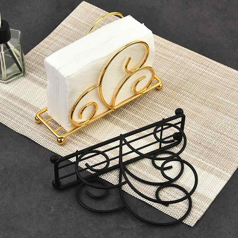 収納ラック アイアン製 ゴールド 卓上 ナプキンスタンド ティッシュケース ペーパーホルダー おしゃれ ..