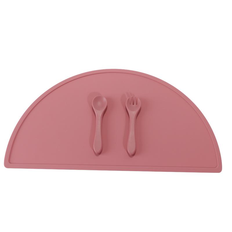 鍋敷き 半円形 シリコン 断熱 耐熱 火傷防止 ランチョンマット ポットマット コースター 食卓シート テ..