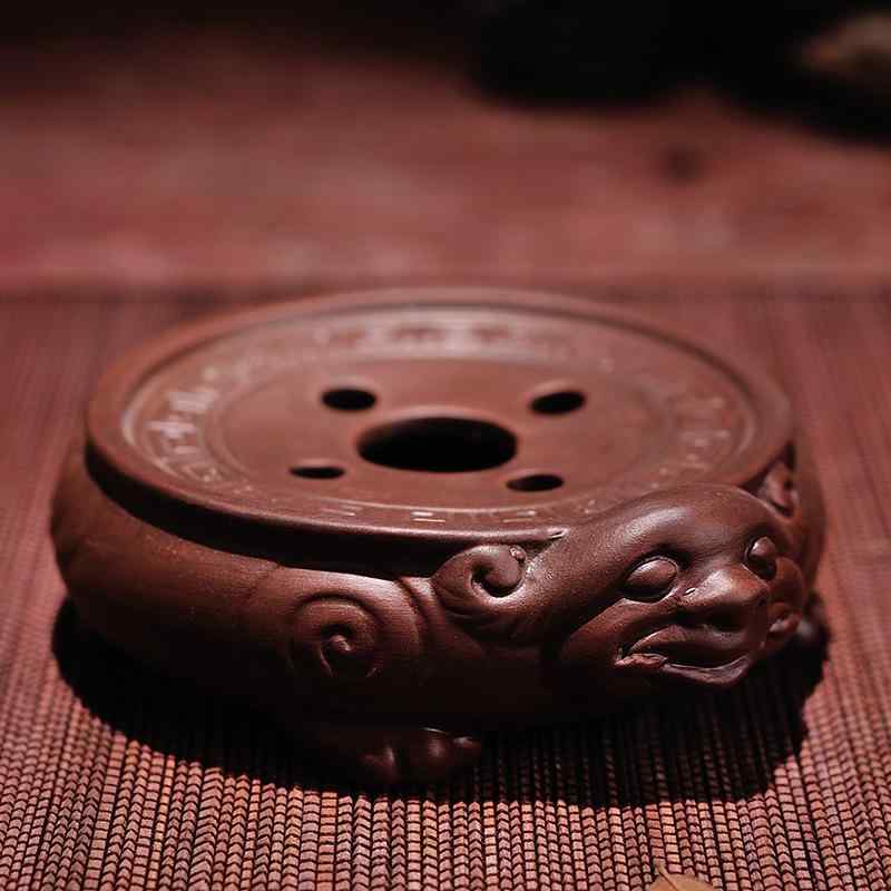 茶器 宜興 紫砂 貔貅 茶托 壺置き ポ