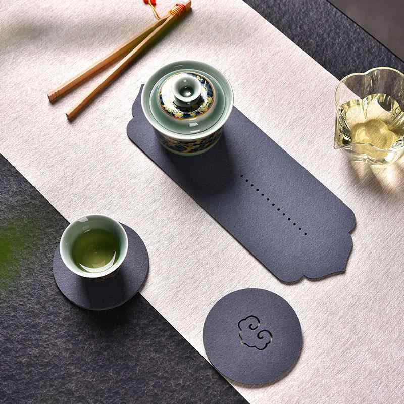 コースター フェルト 滑り止め 吸水性 断熱性 丈夫 速乾 ティーマット ポットマット カップ置き 茶道用 食卓用 円形 和モダン 豊富なカラー