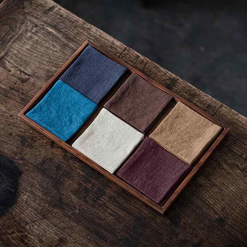 茶巾 禅風 苧麻 リネン 吸水性 速乾性 茶布巾 茶道具 和風 モダン シンプル 茶器 急須敷き コースター テーブル拭き ティーポット磨き