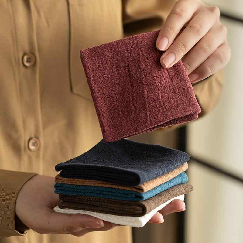 茶巾 禅風 綿麻 吸水 速乾 茶席ふきん ポットマット コースター 茶道具 お茶用品 日常使い 来客用 和モダン インテリア 天然素材