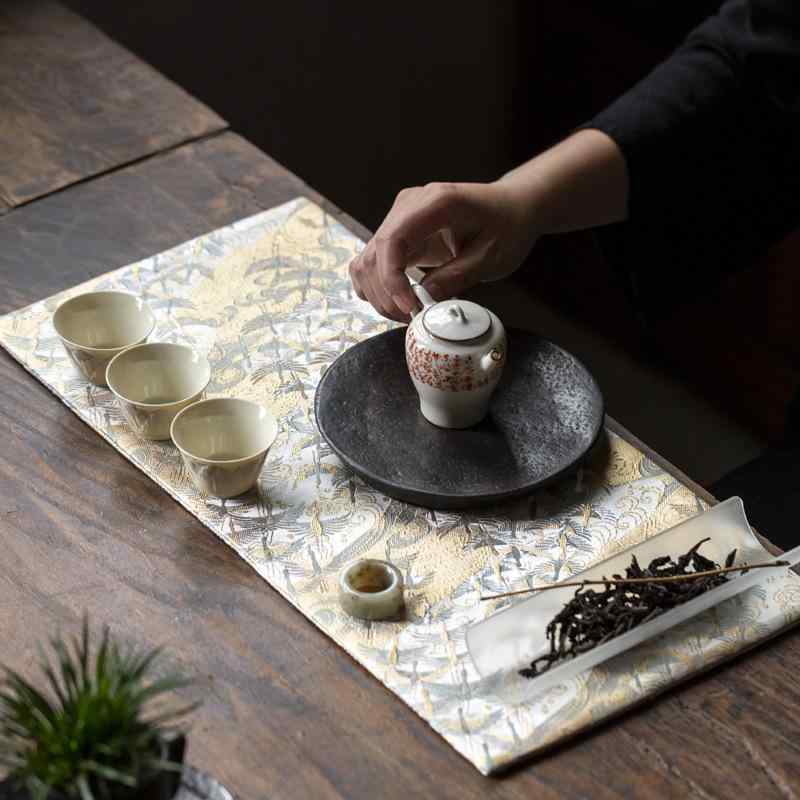 ティーマット 西陣織 大判 茶敷 香道マット 新中華風 禅スタイル テーブルランナー テーブルクロス 茶..