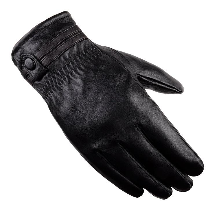 手袋 メンズ 男性用 秋冬 羊革 ラムレザー 本革 厚手 裏起毛 フリース 防寒 保温 防水 防風 タッチスクリーン対応 5本指 バイク オート..