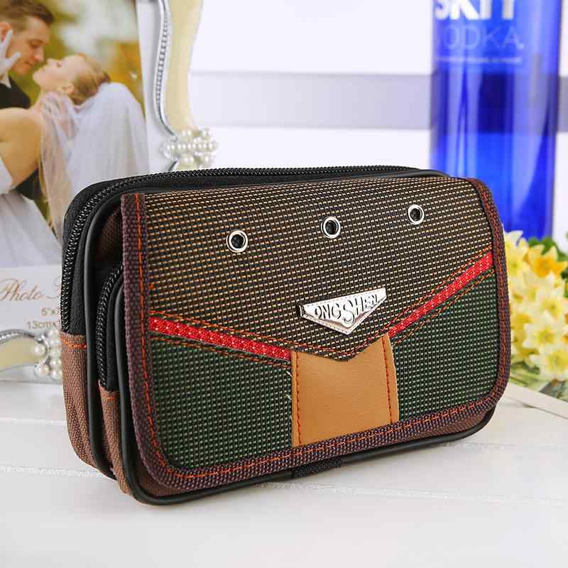 ウエストポーチ ベルトポーチ メンズ スマホポーチ 小銭入れ コインケース デニム ベルト通し ダブルストラップ コンパクト シンプル カジュアル 普段使い デイリーユース お出かけ 春夏 ブラック グリーン コーヒーブラウン