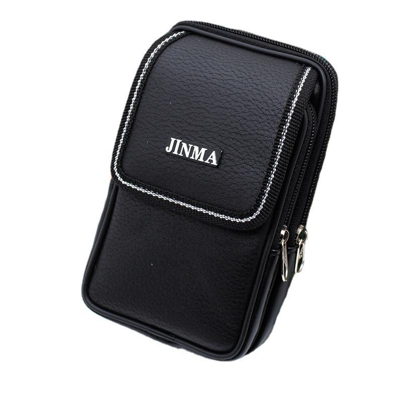 スマホポーチ メンズ ウエストポーチ 二層 多機能 PUレザー ベルト通し 横型 縦型 作業用 仕事用 普段使い アウトドア 高齢者向け 丈夫