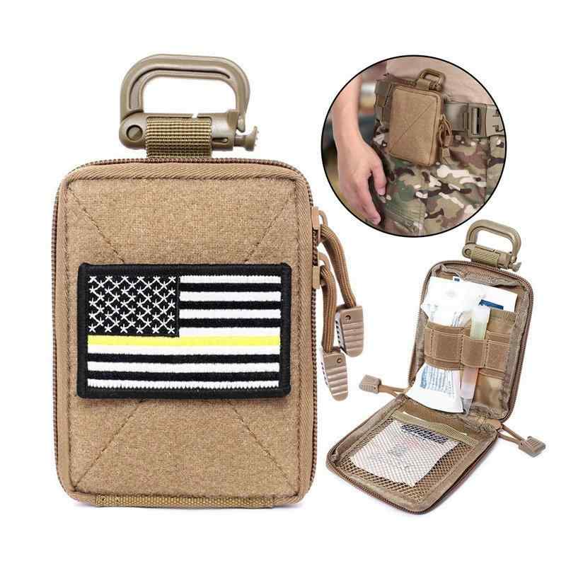 ウエストポーチ 男女兼用 タクティカル 多機能 マルチ 財布 ウォレット カードケース キーケース ベル..