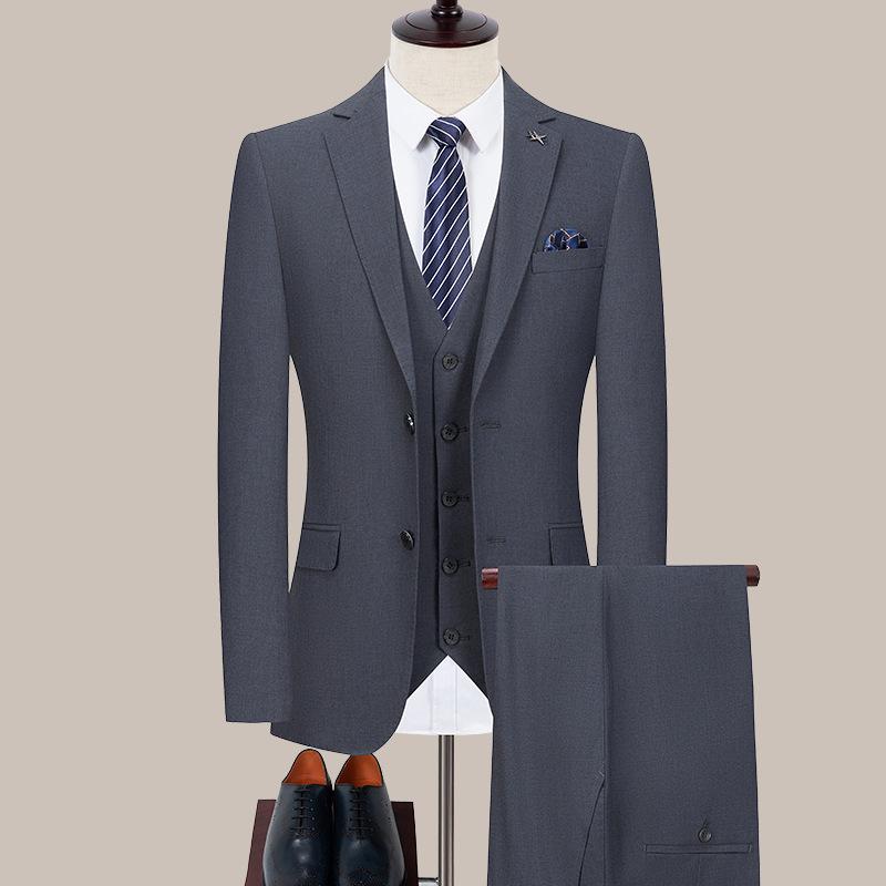 スーツ メンズ 男性用 大人男性 秋冬 羊毛混 ビジネス 通勤 フォーマル オフィス カジュアル ノーアイロン 形態安定 イージーケア スリムフィット ノッチドラペル セットアップ グレー