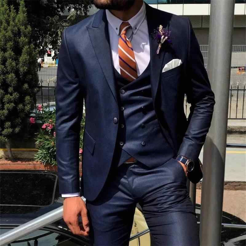 スーツ メンズ 男性 高級感 スリーピース シングルブレスト ビジネス フォーマル スリムフィット 結婚式 パーティー 冠婚葬祭 無地 ポリエステル混紡 春夏