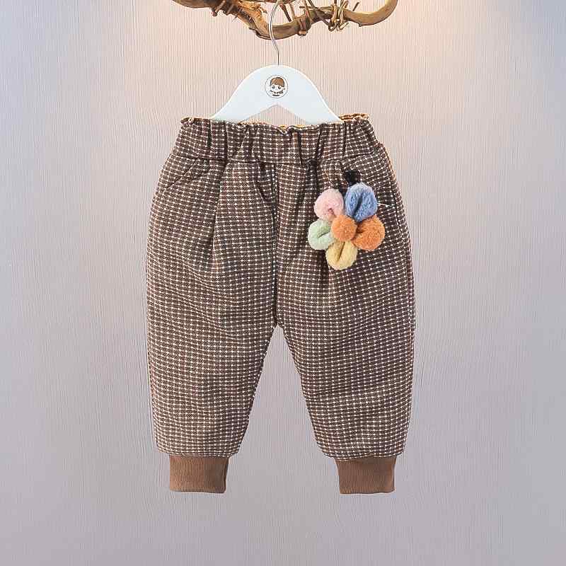 パンツ 女の子 ベビー キッズ 厚手 裏起毛 あったか 防寒 保温 長ズボン ボトムス カジュアル 子供服 無地 ポリエステル混紡 秋冬