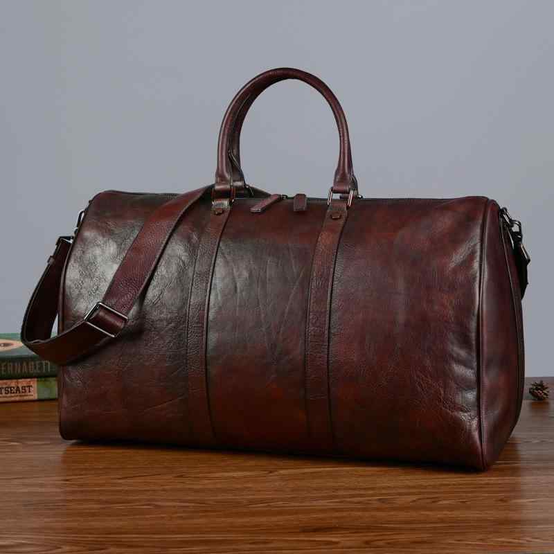 バッグ メンズ カジュアル トラベルバッグ 旅行用 普段使い 大容量 上質牛革 本革 ヌメ革 斜め掛け 手..