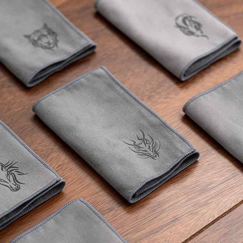 茶巾 干支 十二支 両面 吸水 速乾 布製 ティーマット 茶器マット コースター テーブルクロス ふきん 新中式 和モダン 茶道 ティータイム 食卓 来客用 普段使い