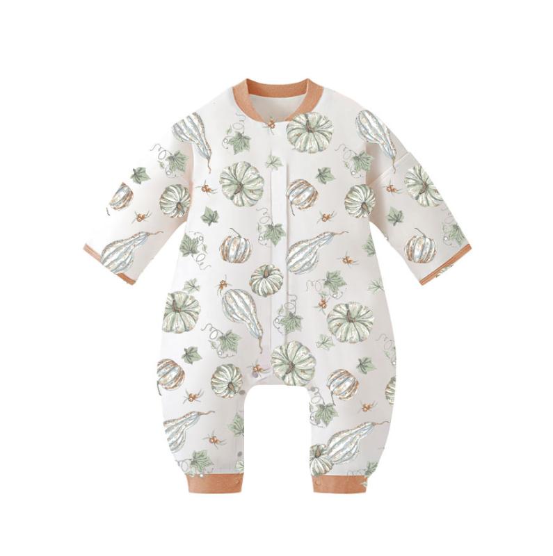 スリーパー ベビー キッズ 赤ちゃん 子供用 足つき 分離型 着るタイプ 寝冷え防止 保温 快適温度 綿 コットン 100% 中綿 キルティング 厚手 軽量 春秋冬 キャラクター かわいい