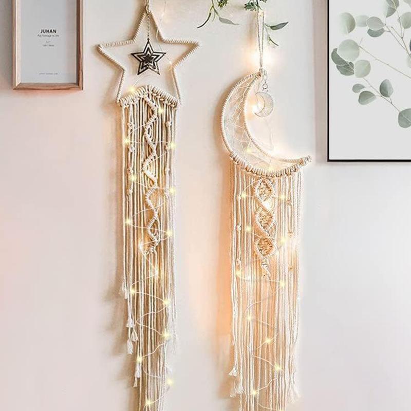 タペストリー 北欧風 マクラメ編み コットンロープ フリンジ 壁掛け ウォールデコレーション インテリア 雑貨 アイボリー おしゃれ リビング 寝室 玄関