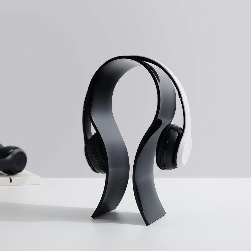 ヘッドホンスタンド ヘッドホンホルダー ウォールナット材 木製 モダン シンプル デスク 卓上 インテリ..