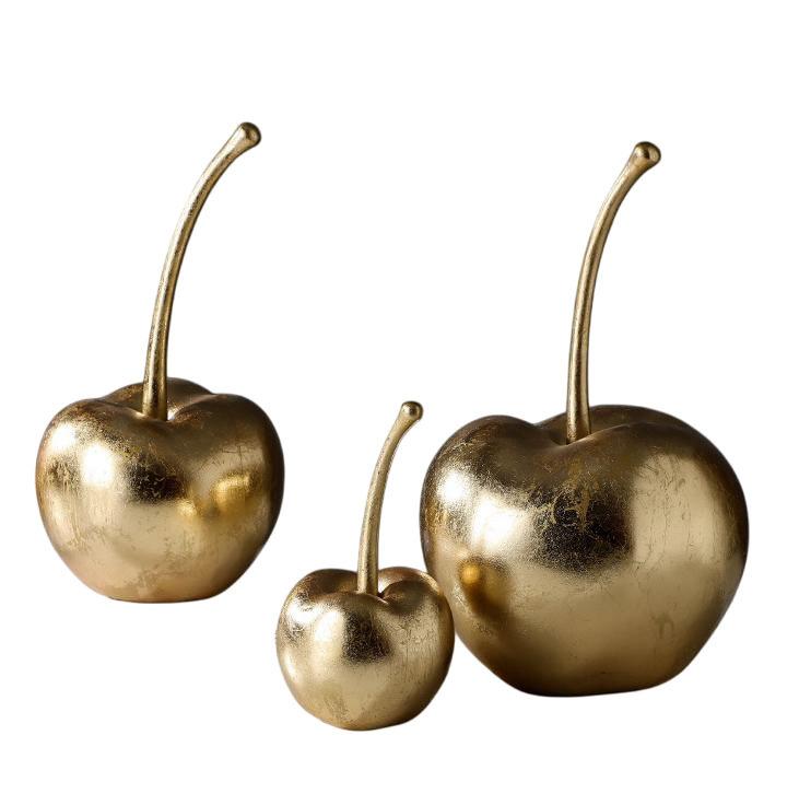 オブジェ ゴールドアップル 樹脂製 置物 モダン シンプル インテリア テレビ台 リビング ワインラック ..