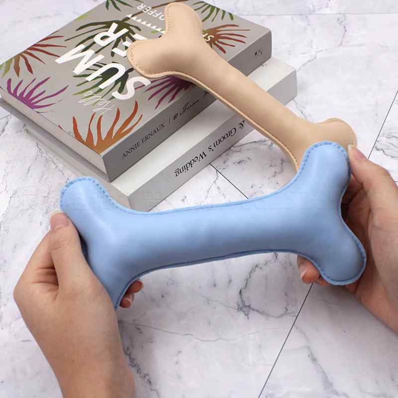 犬用おもちゃ ペット用 ドッグトイ レザー 骨型 ボーン 噛むおもちゃ 歯磨き ストレス解消 訓練 しつけ..