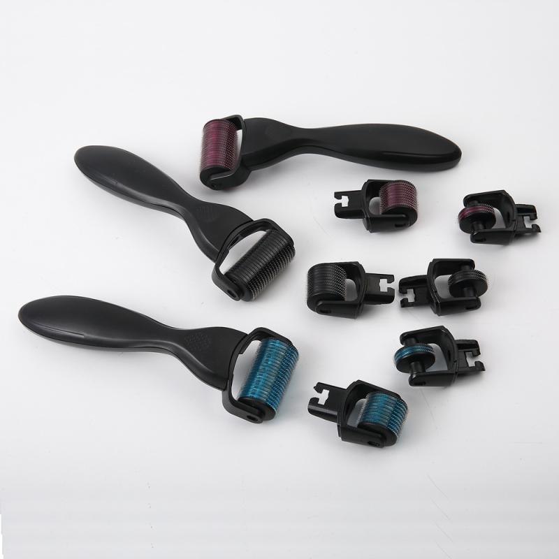 美容ローラー マイクロニードル ダーマローラー 3WAY セット フェイス ボディ スキンケア 自宅 エイジング ホームエステ ツール 美肌 多機能(x2)