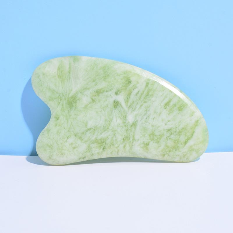 かっさプレート 白い貝殻 翡翠玉石 天然水牛角 厚みのある 全身用 健康マッサージ セルフケア 美容ツール(x2)