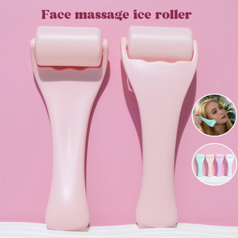 美顔ローラー 冷却PEゲル素材 ひんやり フェイスマッサージ 顔用スキンケア リフレッシュ 自宅エステ ピンク ホワイト(x3)