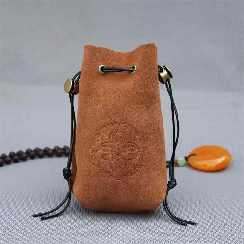 ジュエリーポーチ 牛革 本革 巾着 両面起毛 ソフトな肌触り 二重構造 大切なアクセサリー保護 傷防止 ..