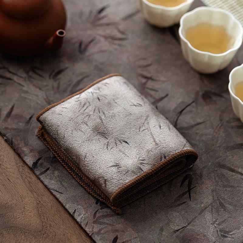 茶巾 綿麻 和風 厚手 吸水性 速乾 禅スタイル 和モダンデザイン 日本茶 茶道 ティータイム 茶道具 ふきん キッチンクロス 清潔感 ナチュラル素材 食卓用