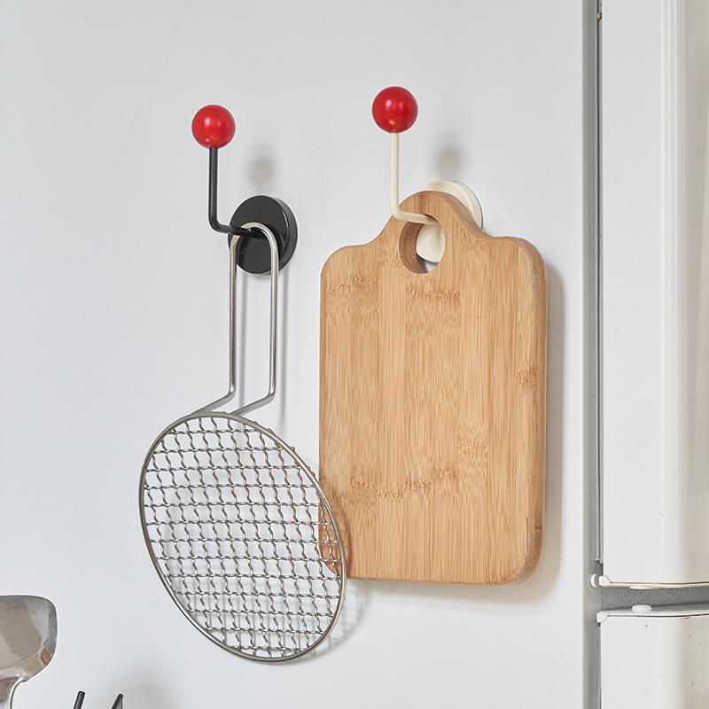 マグネットフック 天然木製 丸型 壁掛け ドア 冷蔵庫用 強力 穴開けない 賃貸OK おしゃれ シンプル 北..