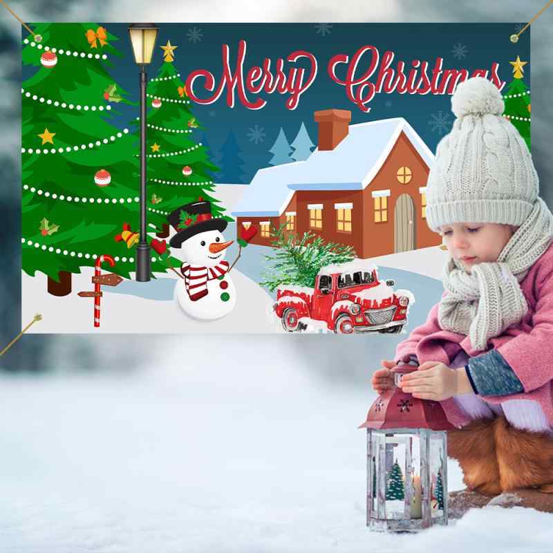 タペストリー クリスマス 背景布 メリークリスマスツリー柄 壁掛け ウォールデコレーション ポリエステ..