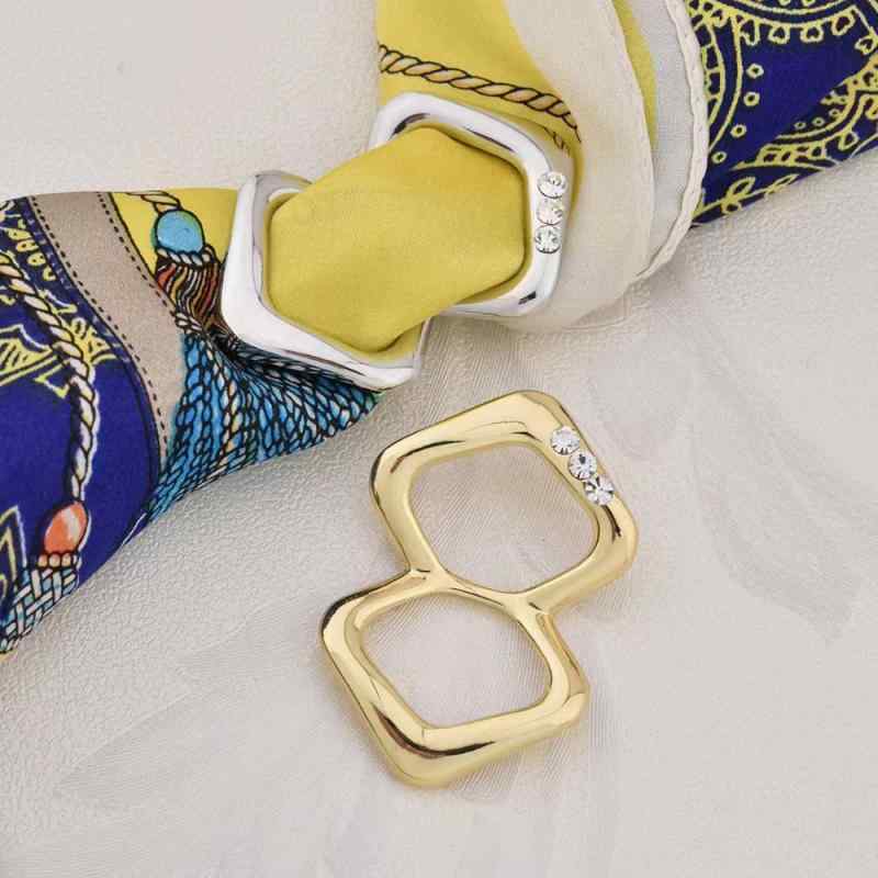 スカーフリング レディース パール Tシャツ 裾アレンジ ブラウス結び ショールクリップ 襟巻き留め ミ..