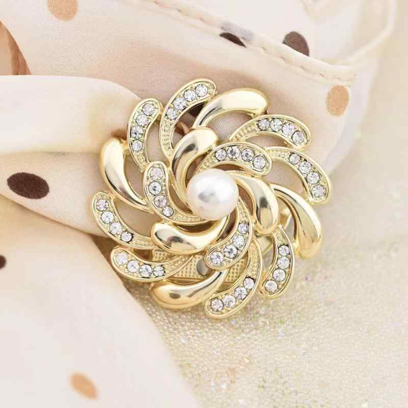 スカーフクリップ レディース 女性用 多機能 スカーフ 裾 結び目 ウエストマーク ブローチ ピン 2WAY ..