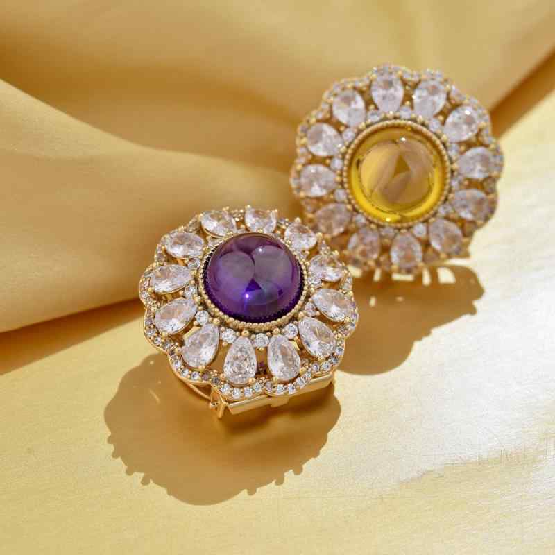 ブローチ レディース 多機能 2way スカーフクリップ スカーフリング ショール留め 衣類留め 裾留め 高..