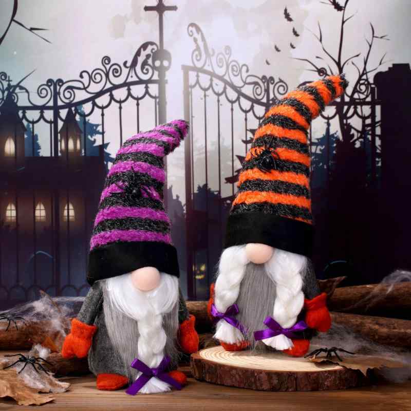 置物 ハロウィン クリスマス 顔なし 人形 ドワーフ ノーム クモ ルドルフ 三つ編み ぬいぐるみ キャラクター マスコット かわいい 布製 インテリア 装飾 飾り パーティーグッズ