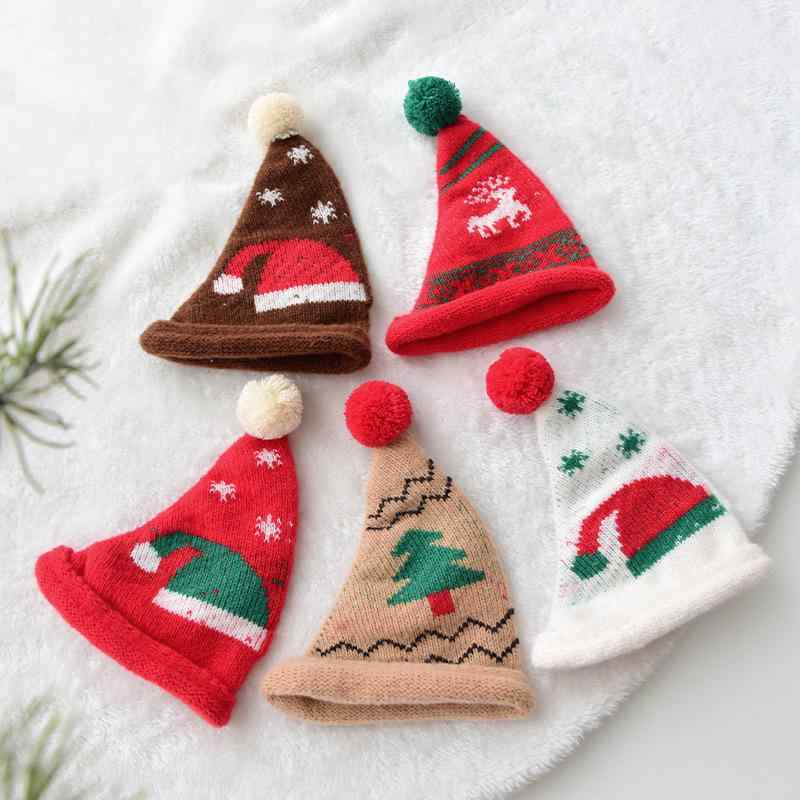 クリスマスオーナメント 毛糸編み ミニ サンタ帽 トナカイ クリスマスツリー 吊り下げ デコレーション ..