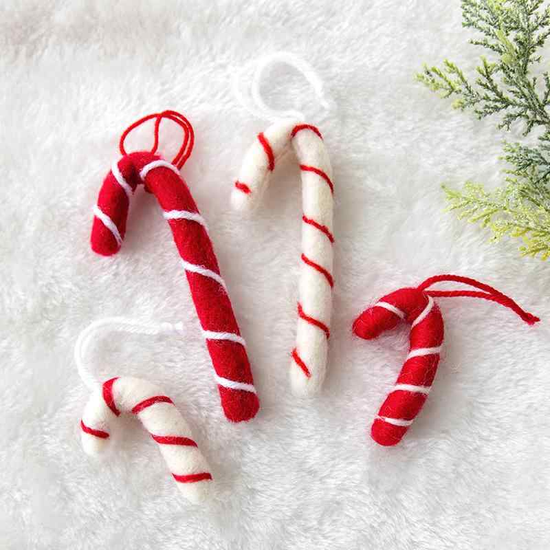 クリスマスオーナメント ミニステッキ 杖飾り クリスマスツリー 吊り下げ飾り 小さめ かわいい おしゃれ ヨーロッパ風 レッド ホワイト パーティー装飾 玄関飾り 部屋飾り