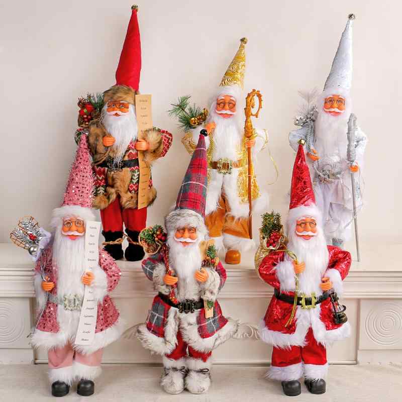 クリスマス飾り 立ち姿 サンタ 人形 約60cm ぬいぐるみ オーナメント ビッグサイズ かわいい デコレーション 部屋飾り 室内装飾 店舗ディスプレイ パーティー イベント プレゼント