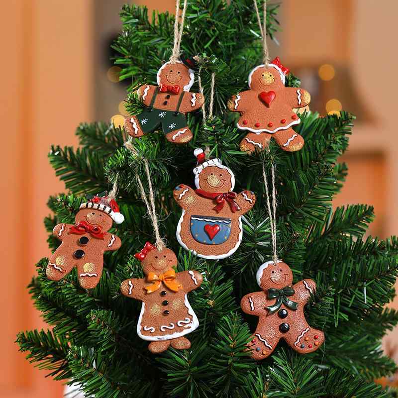 クリスマスオーナメント かわいい ジンジャーブレッドマン 樹脂製 クリスマスツリー パーティー ディス..