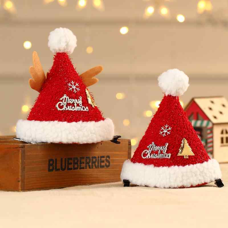 ヘアクリップ 大人 子供 クリスマス パーティー イベント 発表会 ふわふわ サンタ帽 キャラクター かわ..