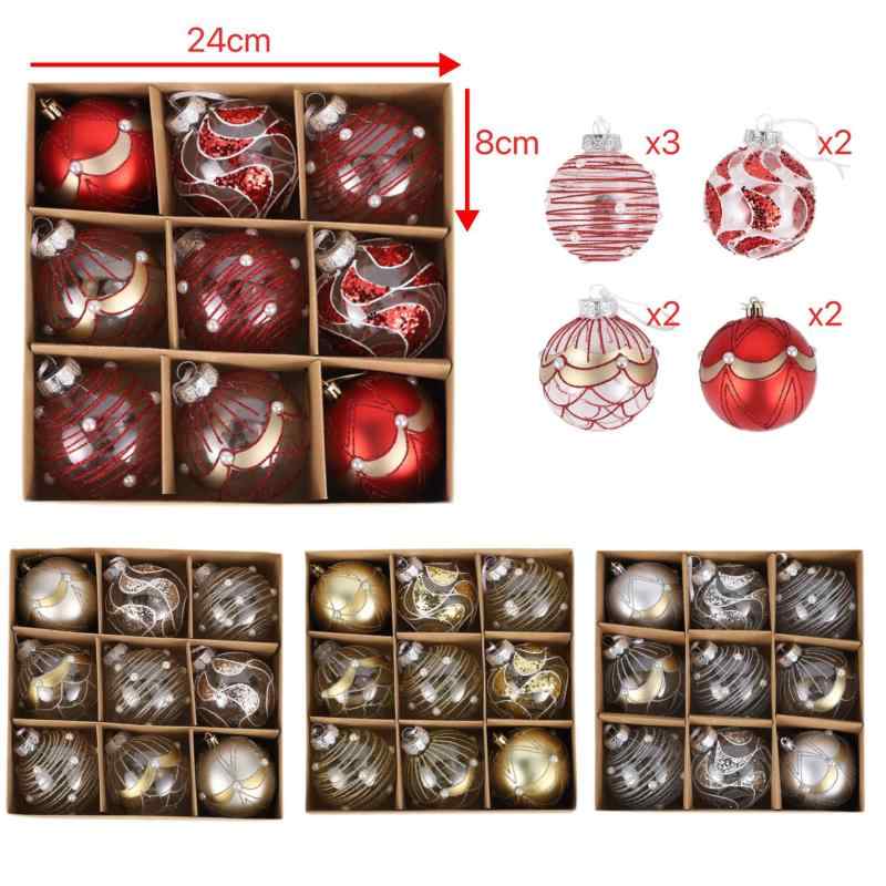 クリスマスオーナメント ボール サンタ帽 セット ツリー用 吊り下げ モダン おしゃれ カラフル ゴールド シャンパン レッド シルバー パーティーデコレーション