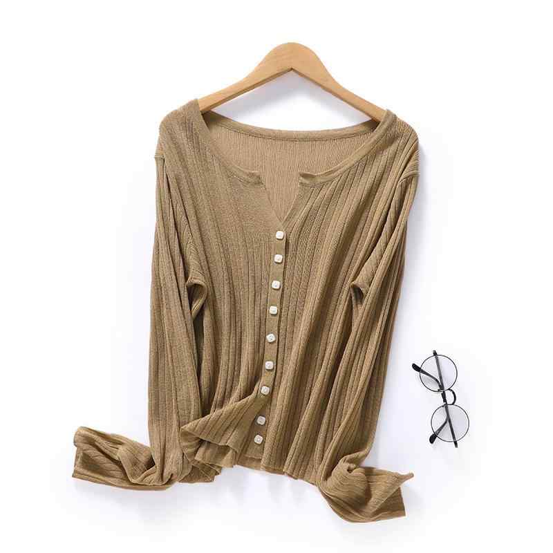 カーディガン レディース 春夏 麻 リネン Vネック ニット 羽織り 薄手 薄地 ゆったり ルーズフィット ..