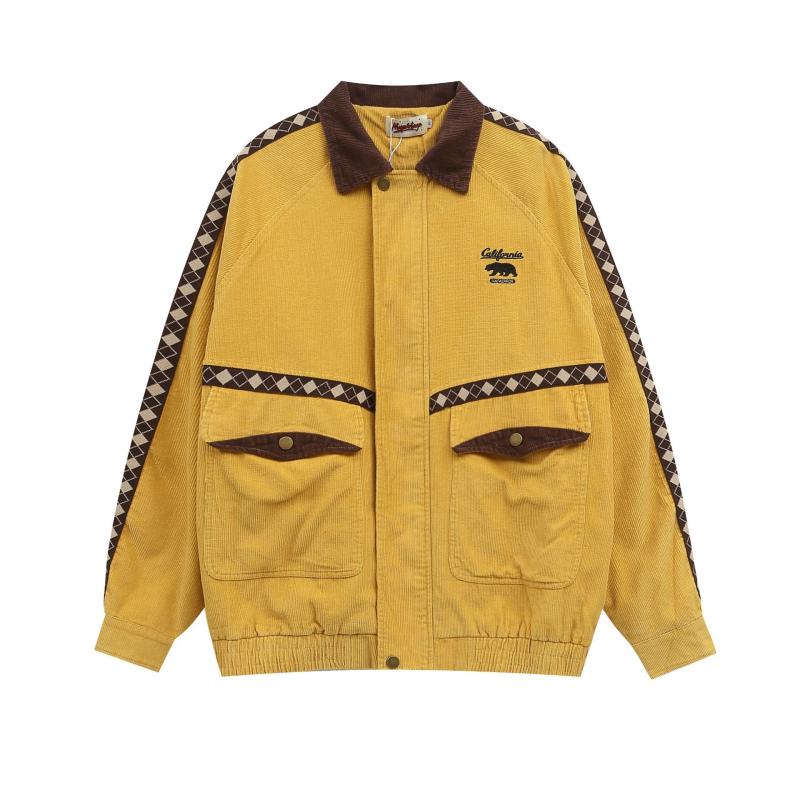 ・機能: 通気性・カテゴリ: ジャケット・スタイル: 日式レトロ・ネックライン: 襟付き・フィット: ルーズ・前立て: ジッパー・素材: 綿85%、ビスコース15%・裏地素材: ポリエステル・シーン: カジュアル・デザイン: 刺繡・加工: ノーアイロン加工・着丈: レギュラー・着用方法: アウター・袖丈: 長袖・カラー展開: イエロー、ベージュ・サイズ展開: M、L、XL・袖タイプ: レギュラー袖・対象: ティーン、大人・性別: メンズ