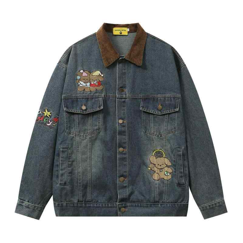 ・機能: 透湿性・カテゴリ: ジャケット・スタイル: レトロ・ネックライン: 襟付き・シルエット: ルーズフィット・フロント: シングルボタン・フード: なし・厚さ: 普通・主な素材: 綿100%・裏地: ポリエステル・シーン: カジュアル・デザイン: 刺繍・着丈: レギュラー・袖丈: 長袖・サイズ展開: M, L, XL・性別: メンズ