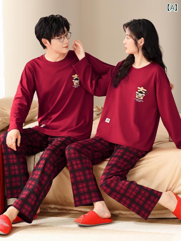 ・カテゴリ: セットアップ・主な素材: 綿100%・生地厚さ: 約181-200g/平米・ネックライン: クルーネック・袖丈: 長袖・丈: ロング・機能: 通気性、伸縮性、部屋着、保温、外出着・サイズ展開: 女M、女L、女XL、女XXL、男L、男XL、男XXL、男XXXL・スタイル: 高級感