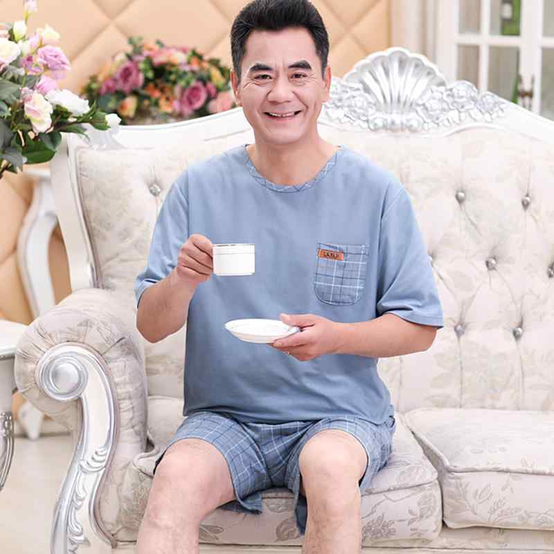 パジャマ メンズ 半袖 ショートパンツ ルームウェア 上下セット 綿100% コットン 薄手 春夏 涼しい 快適 ミドル世代 お父さん 部屋着 普段使い