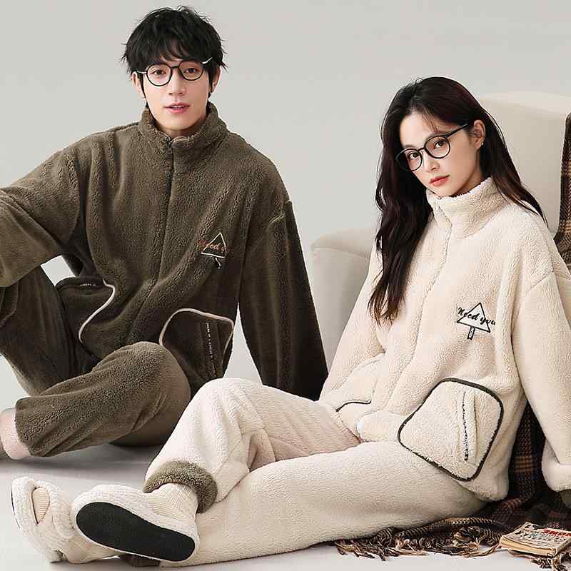 ・カテゴリ: セット・主な素材: 綿100%・生地: フランネル・厚さ: 超厚手（501-600g/m²）・ネックライン: スタンドカラー・袖丈: 長袖・パンツ丈: ロング・機能: 通気性、伸縮性、部屋着、保温、アウター可能・サイズ展開: レディース：M, L, XL, XXL、メンズ：L, XL, XXL, XXXL・スタイル: 上質