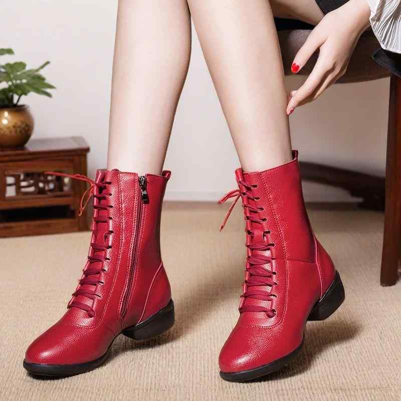 ブーツ レディース 秋冬 ハイカット ショートブーツ 本革 レザー 裏ボア 裏起毛 防寒 保温 あったか 大..