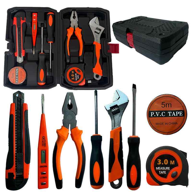 工具セット 家庭用 ツールセット ツールキット 多機能 修理 メンテナンス DIY 作業 道具 日常使い フルセット 炭素鋼 収納ケース付き 贈り物 ギフト