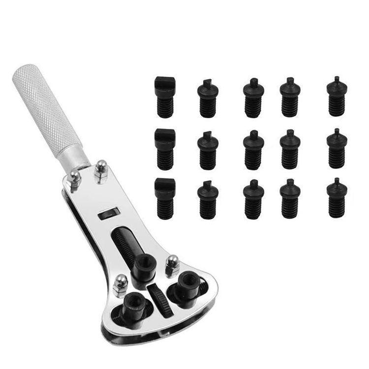 時計修理 三つ爪 裏蓋開け オープナー 機械式時計 電池交換 メンテナンス 分解 工具セット 家庭用 プロ仕様 合金鋼製