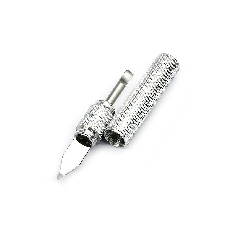 工具 腕時計 修理 メンテナンスツール ダブルヘッド 両用 アルミニウム製 軽量 裏蓋オープナー 電池交換用 こじ開け 精密作業 家庭用 シルバー 携帯用